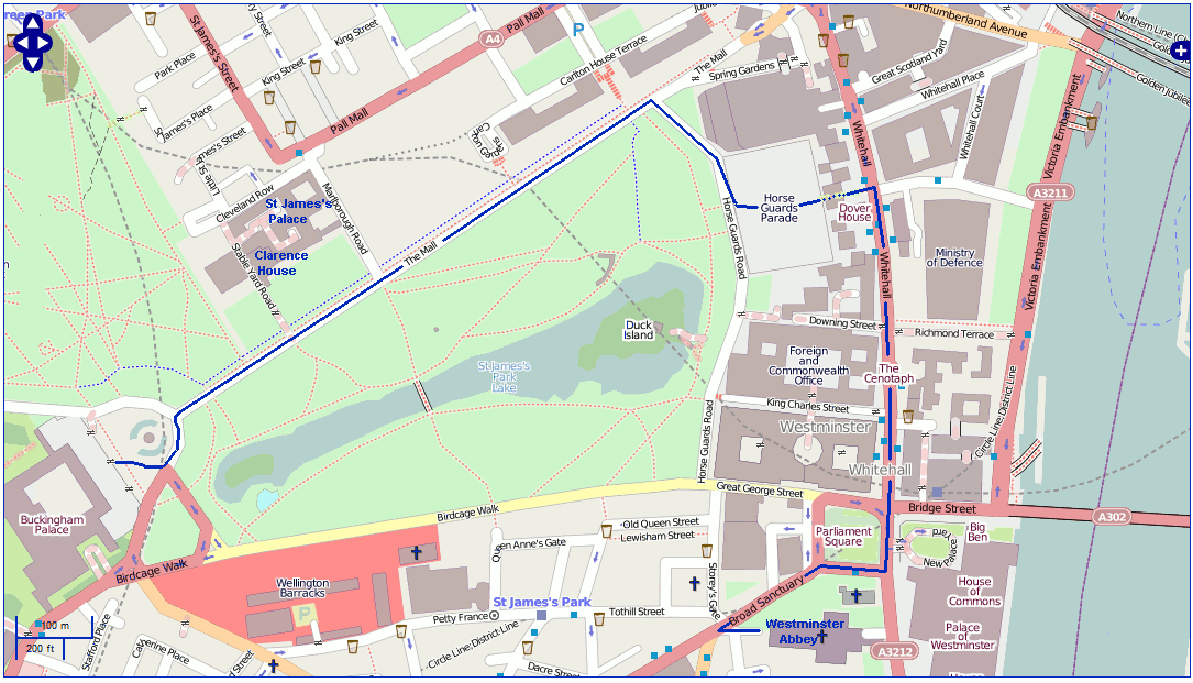 Royal  Wedding Route Map